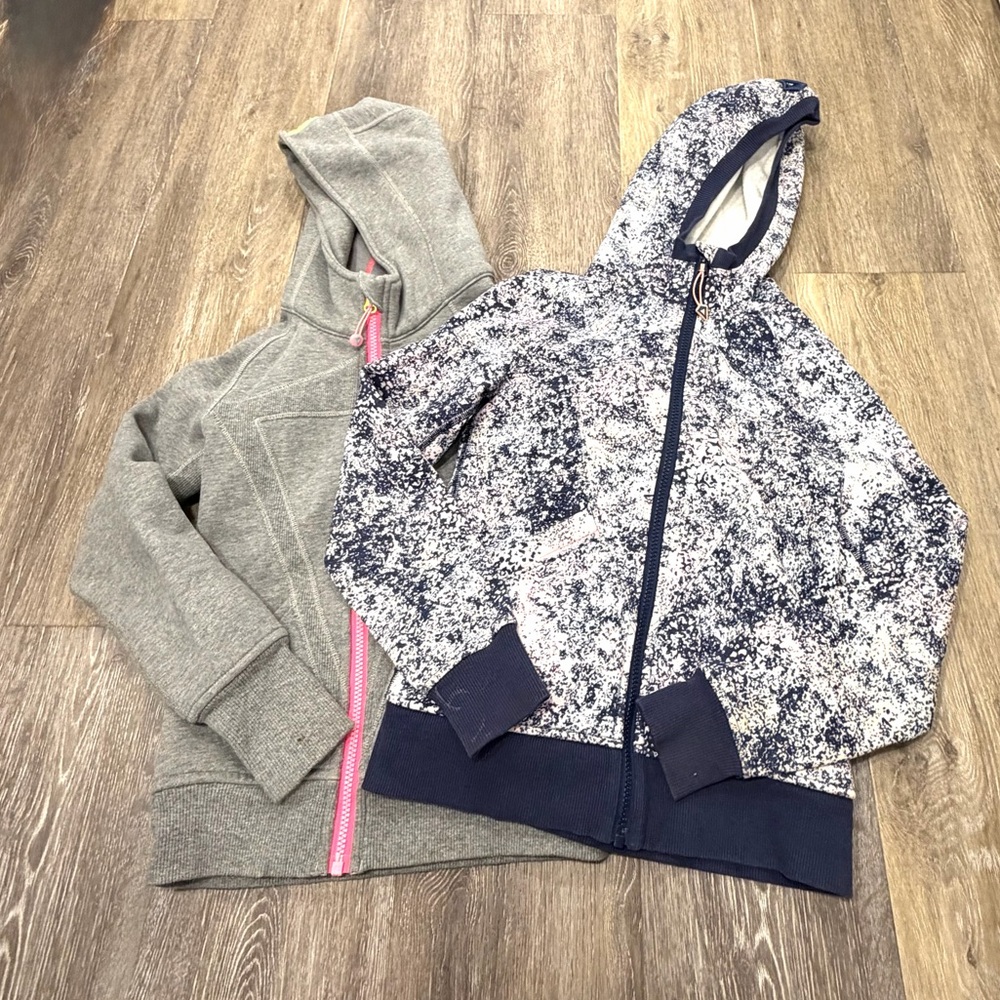 Ivivva Girls' Hoodies - Gray & Navy Print
